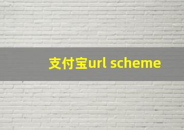 支付宝url scheme